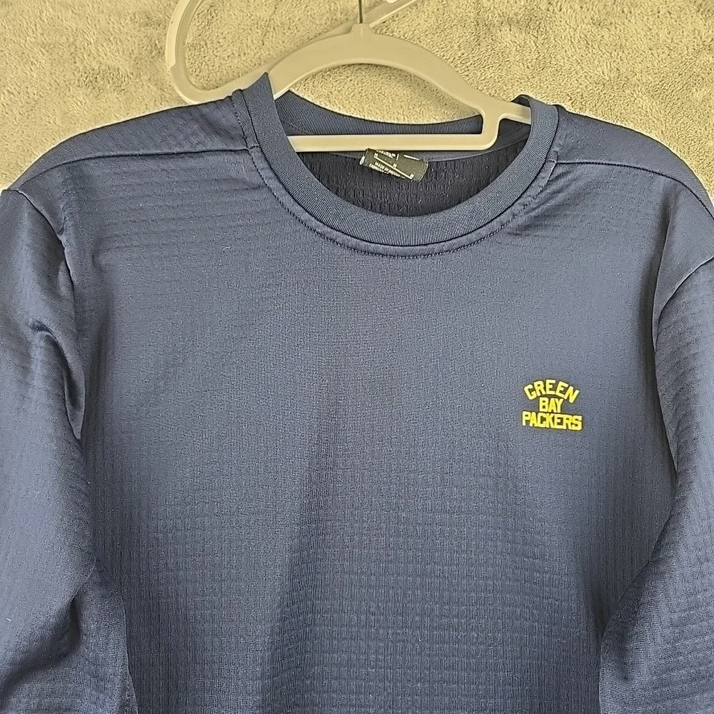Nike Green Bay Packers On Field Shirt Mens Medium Blue Long Sleeve‎ Thermal